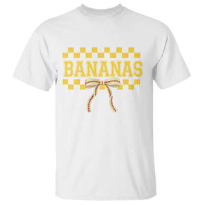 Bananas Coquette Bow Checkered T Shirt Women Girls Kids TS10 White Print Your Wear