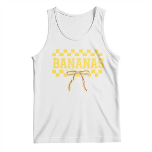Bananas Coquette Bow Checkered Tank Top Women Girls Kids TS10 White Print Your Wear