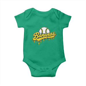 Funny Banana Baseball Baby Onesie Sports Team Baseball Drip Ice Cream Style TS10 Irish Green Print Your Wear