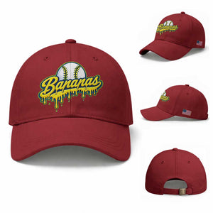 Funny Banana Baseball Baseball Cap Sports Team Baseball Drip Ice Cream Style TS10 Baseball Cap Universal Fit Cherry Red Print Your Wear