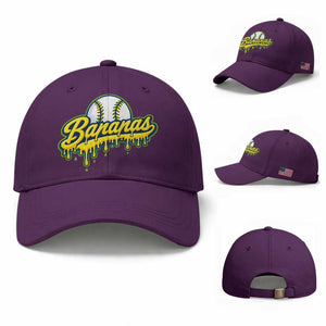 Funny Banana Baseball Baseball Cap Sports Team Baseball Drip Ice Cream Style TS10 Baseball Cap Universal Fit Purple Print Your Wear