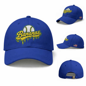 Funny Banana Baseball Baseball Cap Sports Team Baseball Drip Ice Cream Style TS10 Baseball Cap Universal Fit Royal Blue Print Your Wear
