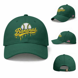 Funny Banana Baseball Baseball Cap Sports Team Baseball Drip Ice Cream Style TS10 Baseball Cap Universal Fit Irish Green Print Your Wear