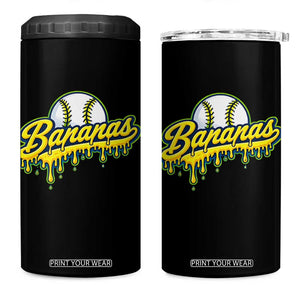 Funny Banana Baseball 4 in 1 Can Cooler Tumbler Sports Team Baseball Drip Ice Cream Style TS10 One Size: 16 oz Black Print Your Wear