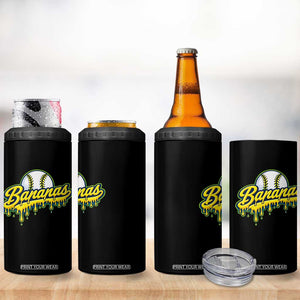 Funny Banana Baseball 4 in 1 Can Cooler Tumbler Sports Team Baseball Drip Ice Cream Style TS10 Print Your Wear