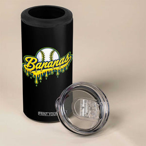 Funny Banana Baseball 4 in 1 Can Cooler Tumbler Sports Team Baseball Drip Ice Cream Style TS10 Print Your Wear