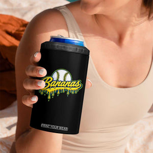 Funny Banana Baseball 4 in 1 Can Cooler Tumbler Sports Team Baseball Drip Ice Cream Style TS10 Print Your Wear