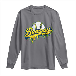 Funny Banana Baseball Long Sleeve Shirt Sports Team Baseball Drip Ice Cream Style TS10 Charcoal Print Your Wear