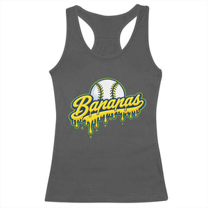 Funny Banana Baseball Racerback Tank Top Sports Team Baseball Drip Ice Cream Style TS10 Dark Heather Print Your Wear