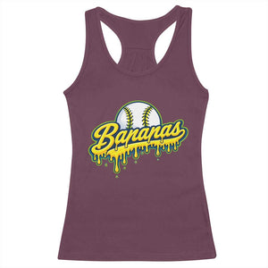 Funny Banana Baseball Racerback Tank Top Sports Team Baseball Drip Ice Cream Style TS10 Maroon Print Your Wear