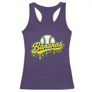 Funny Banana Baseball Racerback Tank Top Sports Team Baseball Drip Ice Cream Style TS10 Purple Print Your Wear