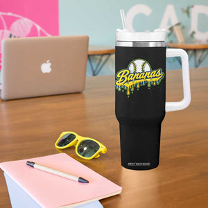 Funny Banana Baseball Tumbler With Handle Sports Team Baseball Drip Ice Cream Style TS10 Print Your Wear