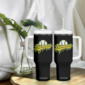 Funny Banana Baseball Tumbler With Handle Sports Team Baseball Drip Ice Cream Style TS10 Print Your Wear