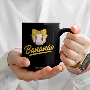 Bananas Coquette Bow Coffee Mug Banana Retro Popular Fruit Humor Cute Girls Kids TS10 Print Your Wear