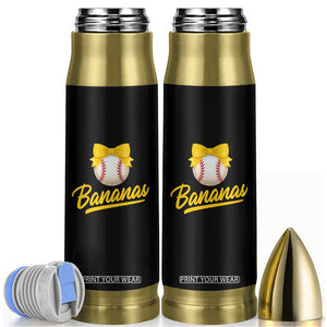 Bananas Coquette Bow Bullet Tumbler Banana Retro Popular Fruit Humor Cute Girls Kids TS10 Black Print Your Wear