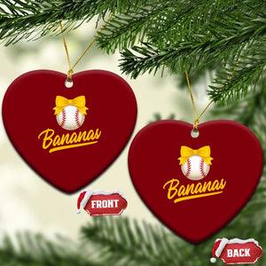 Bananas Coquette Bow Ceramic Ornament Banana Retro Popular Fruit Humor Cute Girls Kids TS10 Print Your Wear