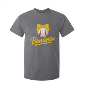 Bananas Coquette Bow T Shirt For Kid Banana Retro Popular Fruit Humor Cute Girls Kids TS10 Charcoal Print Your Wear
