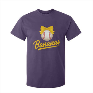 Bananas Coquette Bow T Shirt For Kid Banana Retro Popular Fruit Humor Cute Girls Kids TS10 Purple Print Your Wear