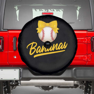 Bananas Coquette Bow Spare Tire Cover Banana Retro Popular Fruit Humor Cute Girls Kids TS10 Black Print Your Wear