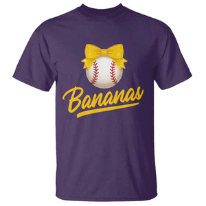 Bananas Coquette Bow T Shirt Banana Retro Popular Fruit Humor Cute Girls Kids TS10 Purple Print Your Wear