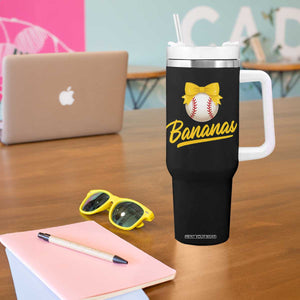 Bananas Coquette Bow Tumbler With Handle Banana Retro Popular Fruit Humor Cute Girls Kids TS10 Print Your Wear