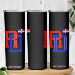 Dominican Republic Skinny Tumbler Distressed RD Flag Dominican Pride TS10 Print Your Wear