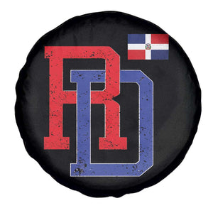 Dominican Republic Spare Tire Cover Distressed RD Flag Dominican Pride TS10 Print Your Wear