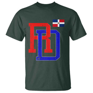 Dominican Republic T Shirt Distressed RD Flag Dominican Pride TS10 Dark Forest Green Print Your Wear