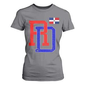 Dominican Republic T Shirt For Women Distressed RD Flag Dominican Pride TS10 Charcoal Print Your Wear
