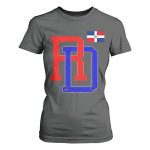 Dominican Republic T Shirt For Women Distressed RD Flag Dominican Pride TS10 Dark Heather Print Your Wear