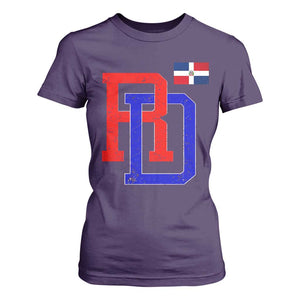 Dominican Republic T Shirt For Women Distressed RD Flag Dominican Pride TS10 Purple Print Your Wear