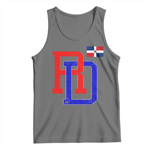 Dominican Republic Tank Top Distressed RD Flag Dominican Pride TS10 Black Heather Print Your Wear
