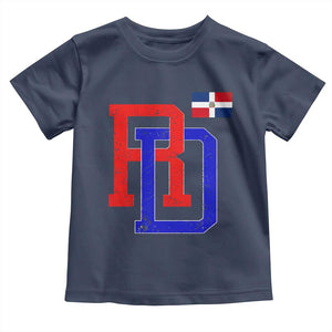 Dominican Republic Toddler T Shirt Distressed RD Flag Dominican Pride TS10 Navy Print Your Wear