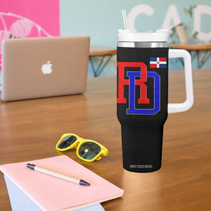 Dominican Republic Tumbler With Handle Distressed RD Flag Dominican Pride TS10 Print Your Wear