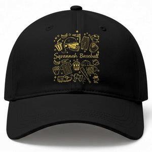 Bananas Baseball Baseball Cap Cute Trendy Banana Baseball Game Day Doodle