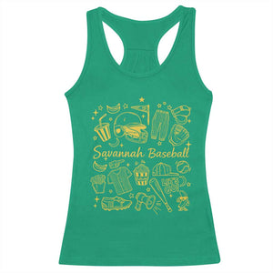Bananas Baseball Racerback Tank Top Cute Trendy Banana Baseball Game Day Doodle TS10 Irish Green Print Your Wear