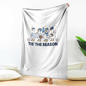 Baseball Silly Goose Throw Blanket Funny Tis The Season Baseball Mom TS10 Print Your Wear