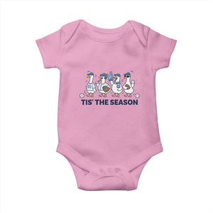 Baseball Silly Goose Baby Onesie Funny Tis The Season Baseball Mom TS10 Light Pink Print Your Wear