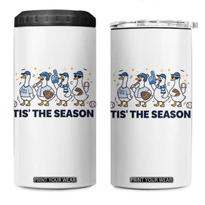 Baseball Silly Goose 4 in 1 Can Cooler Tumbler Funny Tis The Season Baseball Mom TS10 One Size: 16 oz White Print Your Wear