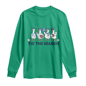 Baseball Silly Goose Long Sleeve Shirt Funny Tis The Season Baseball Mom TS10 Irish Green Print Your Wear