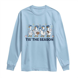 Baseball Silly Goose Long Sleeve Shirt Funny Tis The Season Baseball Mom TS10 Light Blue Print Your Wear