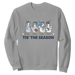 Baseball Silly Goose Sweatshirt Funny Tis The Season Baseball Mom TS10 Sport Gray Print Your Wear