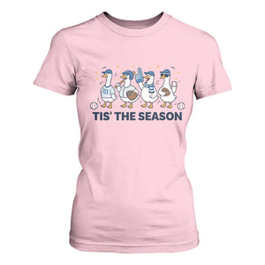 Baseball Silly Goose T Shirt For Women Funny Tis The Season Baseball Mom TS10 Light Pink Print Your Wear