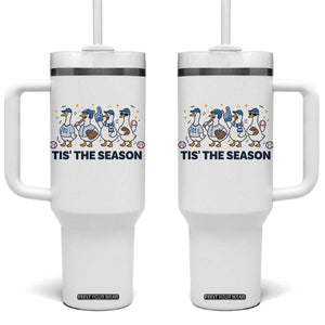 Baseball Silly Goose Tumbler With Handle Funny Tis The Season Baseball Mom TS10 One Size: 40 oz White Print Your Wear