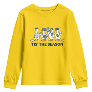Baseball Silly Goose Youth Sweatshirt Funny Tis The Season Baseball Mom TS10 Daisy Print Your Wear