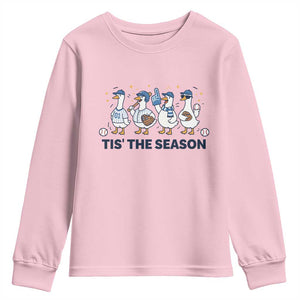 Baseball Silly Goose Youth Sweatshirt Funny Tis The Season Baseball Mom TS10 Light Pink Print Your Wear