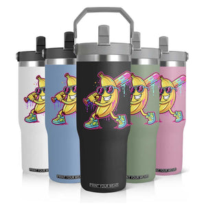 Banana Baseball Drip Flip Straw Tumbler Funny Baseball Drip Ice Cream Kids Youth Boys TS10 Print Your Wear