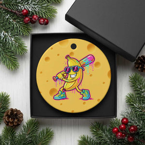 Banana Baseball Drip Ceramic Ornament Funny Baseball Drip Ice Cream Kids Youth Boys TS10 1pc Yellow Cheese Print Your Wear