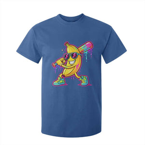 Banana Baseball Drip T Shirt For Kid Funny Baseball Drip Ice Cream Kids Youth Boys TS10 Royal Blue Print Your Wear