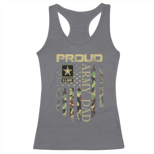 Proud Army Dad Racerback Tank Top Military Father US Army Camo Flag TS10 Charcoal Print Your Wear